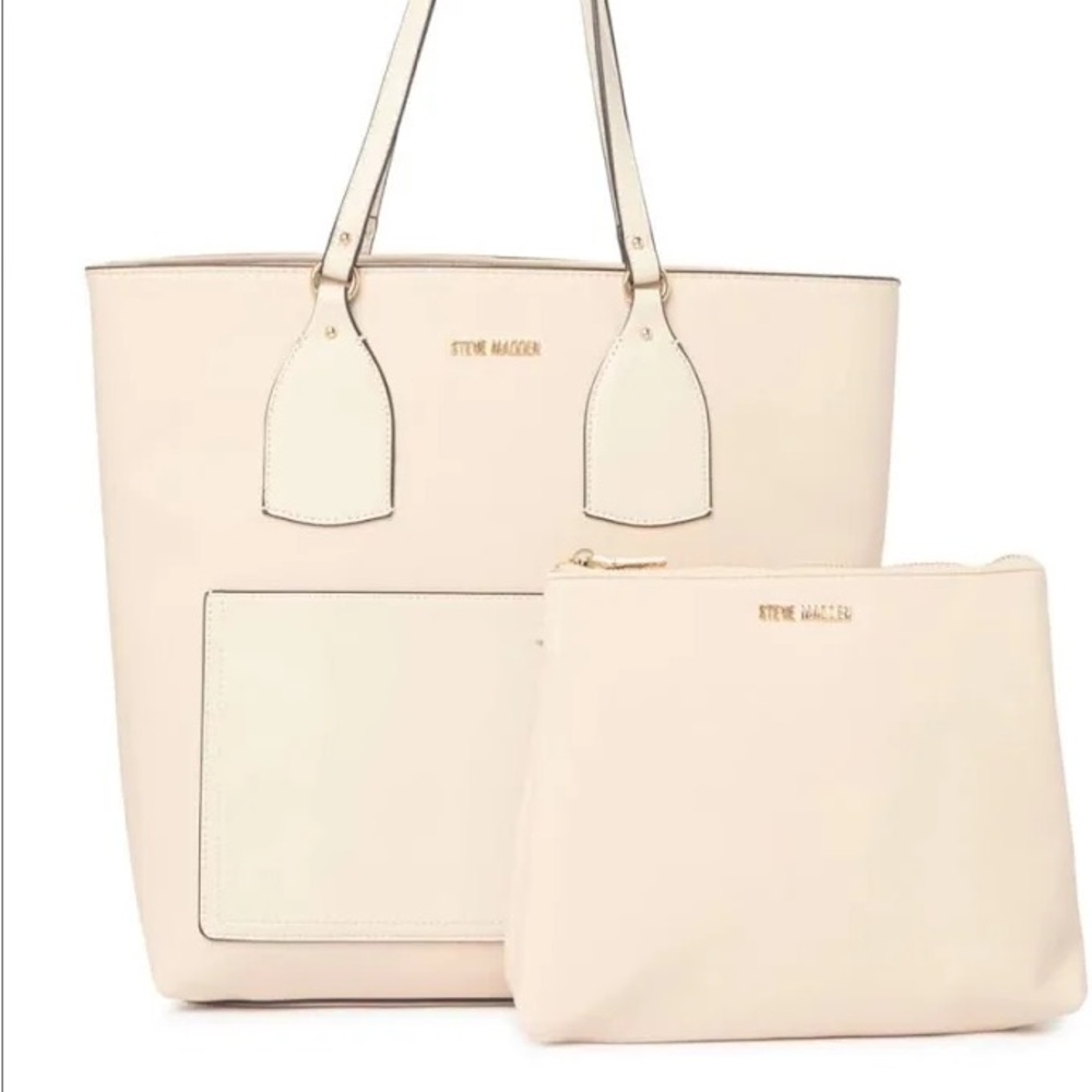 NWT STEVE MADDEN - BONE BLIZA TOTE BAG